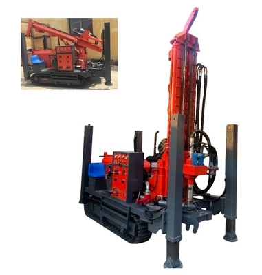 Bohrloch Wasserbrunnenbohranlage Crawler Rad Typ Dieselmotor Hydraulik Rotary