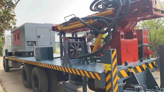 300m tiefes Luftkompressor und Wasser-Brunnen-Bohrgerät Rig Integrated Truck