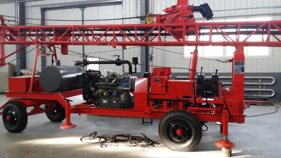GL - Brunnenbohrungs-Rig Portable Trailer Mounted Diesel-Maschinen-Energie IIA 300m kleine