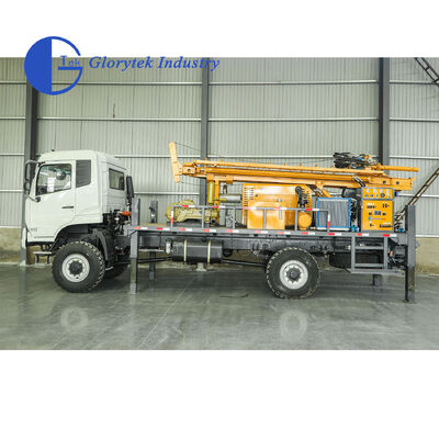 Full Hydraulic Dongfeng 4X4 Truck Bohrloch Bohrgerät, 500m Tiefe, 105-350mm Lochgröße